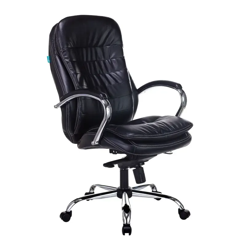 Кресло руководителя Бюрократ T-9950/BLACK-PU сиденье черный искусственная кожа крестовина хром главное фото