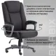 Кресло руководителя PREMIUM Solid HD-005, НАГРУЗКА до 180 кг, ткань, черное. Фото товара с разных ракурсов.