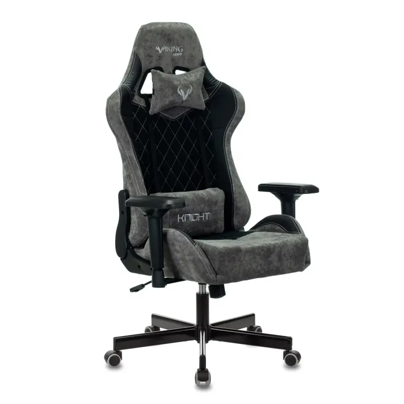Кресло игровое геймерское Бюрократ VIKING 7 KNIGHT B FABRIC черный текстиль/эко.кожа крестовина металл главное фото
