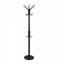 Вешалка-стойка SHT-CR450, 1,86 м, диск 37 см, 6 крючков + 4 дополнительных, металл/мрамор, черная, В1-50