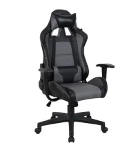 Игровое кресло  "GT Racer GM-100", две подушки, экокожа, черное/серое, 531926